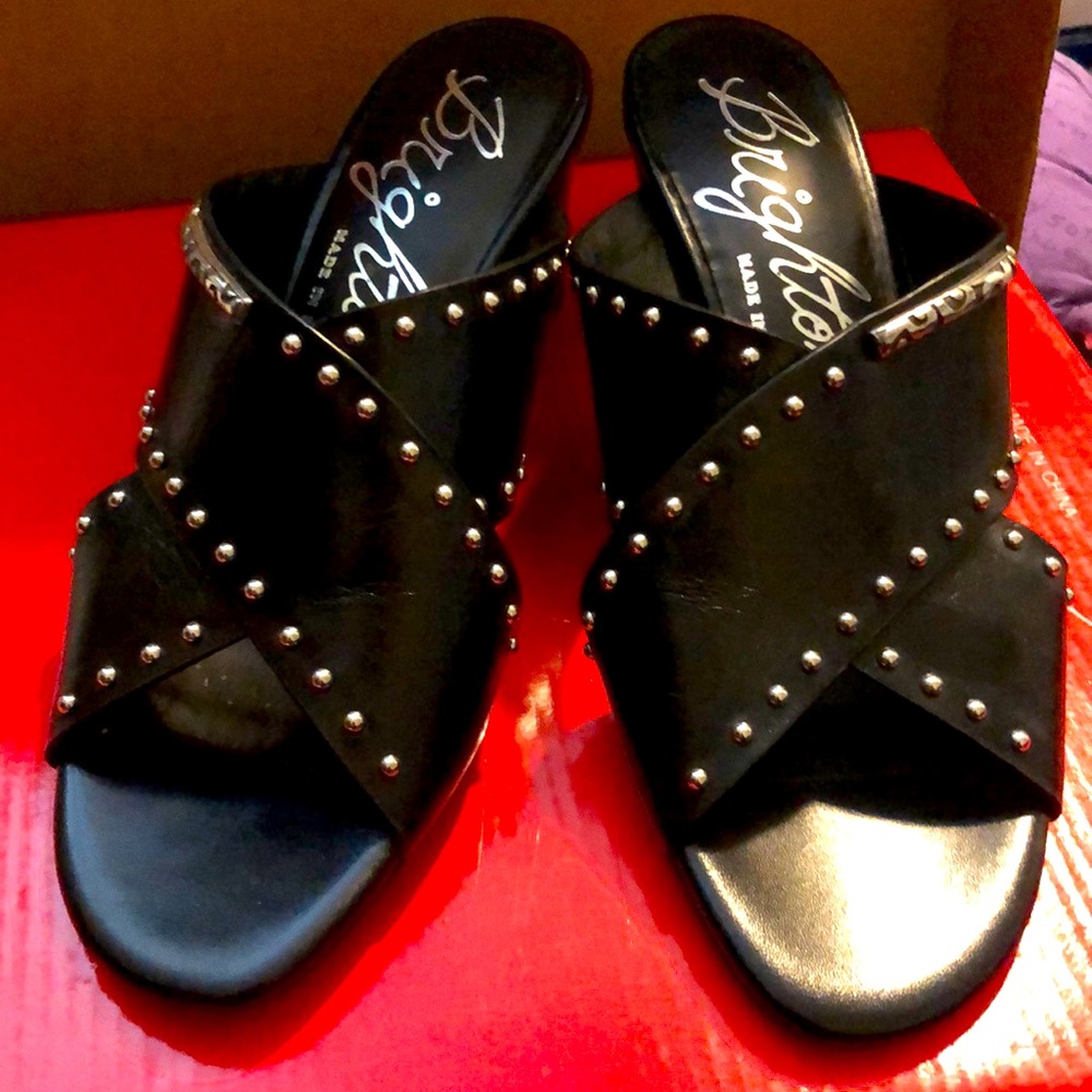 Brighton Teresa Mules in Black